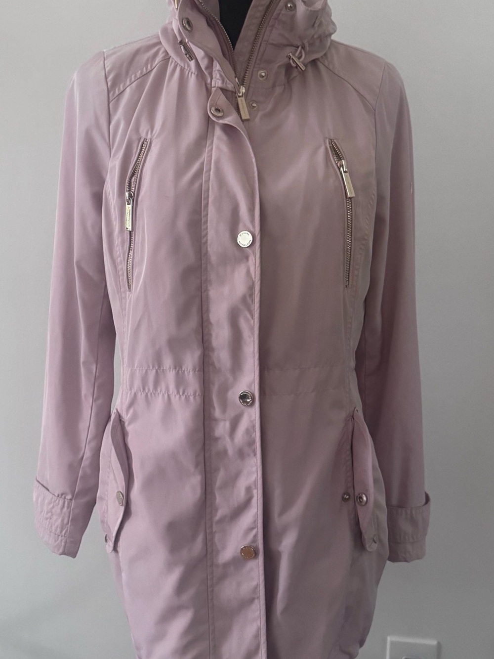 MICHAEL Michael Kors Light Pink Hooded Trench Coat